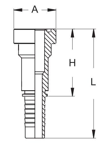 Фитинг для РВД DN12 SFL 38,1