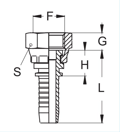 Фитинг для РВД DN12 AR G 5/8''